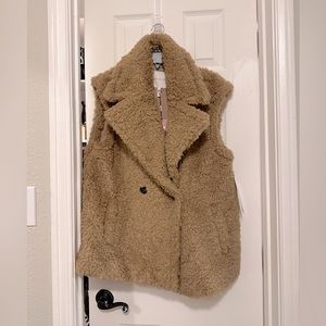 Avec Les Filles Teddy Vest Women's Size Small